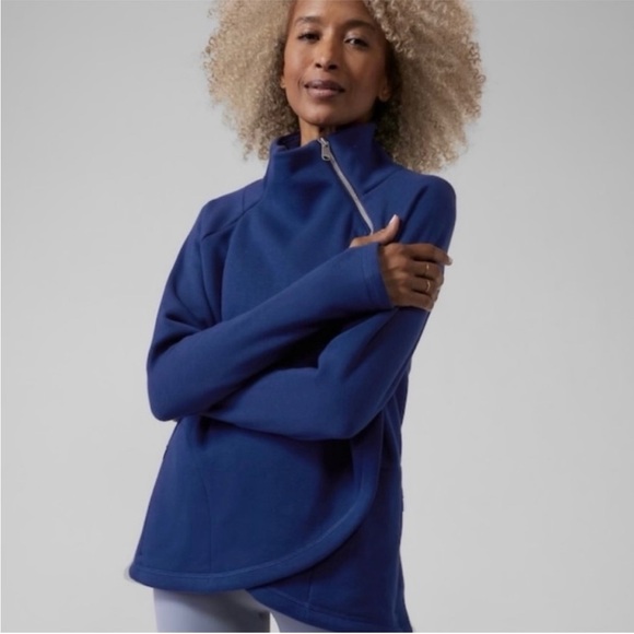 Athleta Tops - ATHLETA Cozy Karma Pullover Wrap-Front Asymmetrical